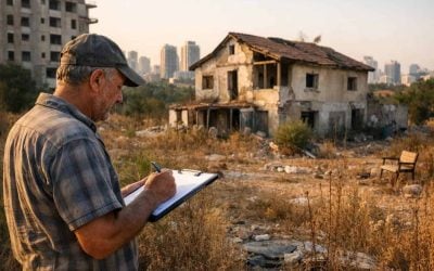 Aerial view of vacant land plots and new construction sites in Israel, representing the 2026 real estate reform