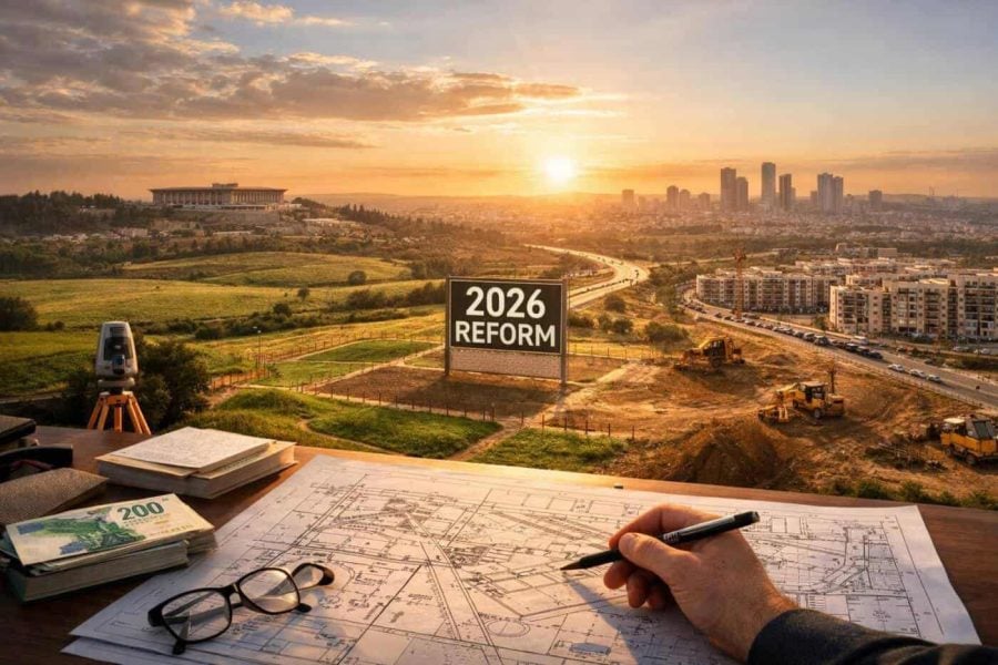 Knesset Finance Committee meeting discussing Israel 2026 strategic land reform and real estate development