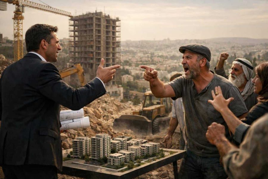 Jerusalem skyline as officials and developers dispute betterment levy rules affecting development taxes
