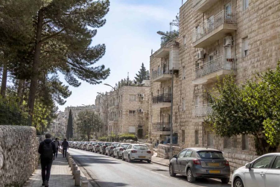 Residential apartment buildings in Jerusalem undergoing urban renewal planning