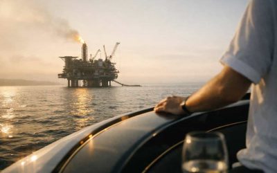 Leviathan offshore natural gas platform in the Mediterranean Sea