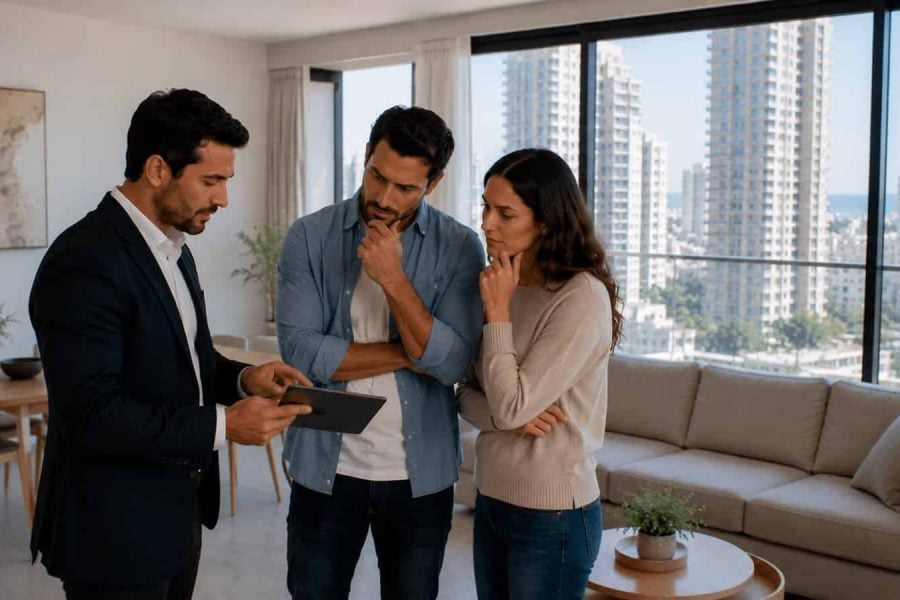 Editorial image representing Listings switching contacts — watch out in the Israeli residential property market