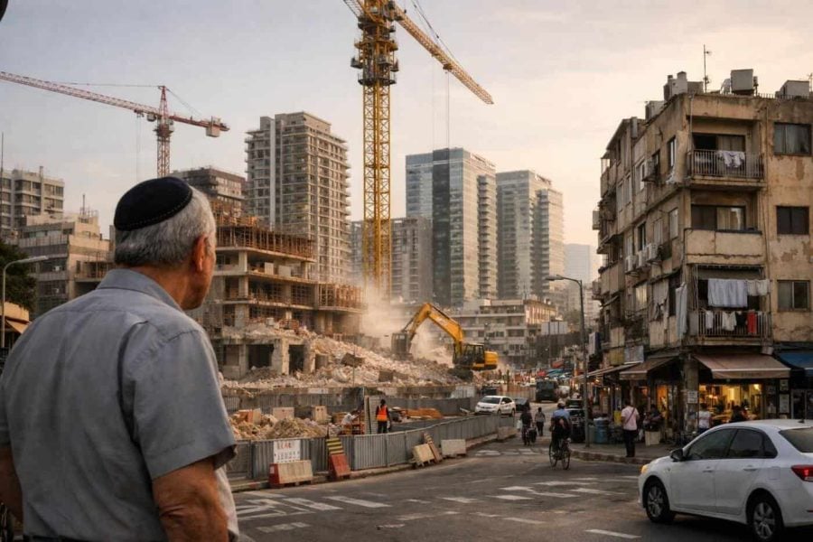 Metropolis Shmuel HaNagid urban renewal project rendering in central Herzliya