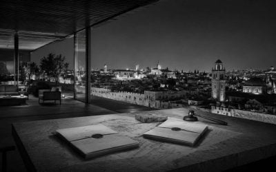 midnight skyline with legal documents jerusalem