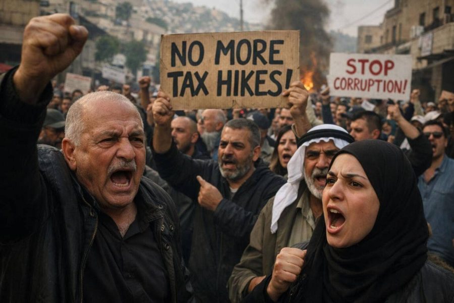 Nazareth residents protesting against 30% tax hike and municipal corruption