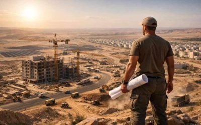 Aerial view of Kiryat Gat and Plugot expansion area in the Negev region
