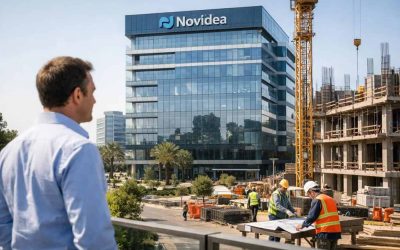 Exterior view of Infinity Park in Ra'anana, the new site of Novidea's strategic office expansion