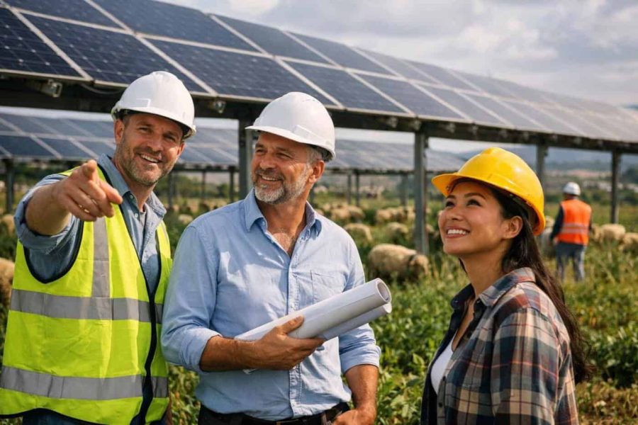 PowerGen Agrivoltaic solar energy project installation in the Golan Heights