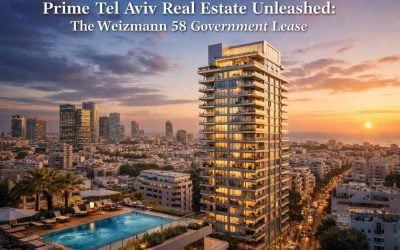 Exterior view of the prime real estate building at Weizmann 58 in Tel Aviv