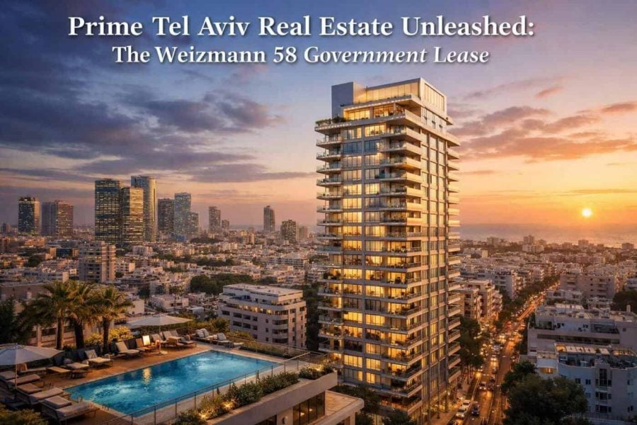 Exterior view of the prime real estate building at Weizmann 58 in Tel Aviv