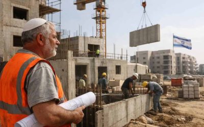 Construction site representing the Jewish Agency's new housing project in the Gaza Envelope