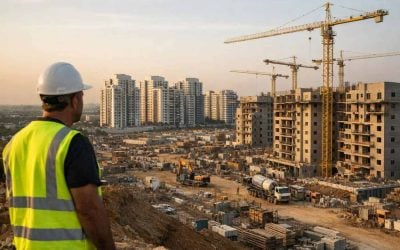 Rendering of the Rehovot Eastern Quarter Project skyline featuring new residential high-rises