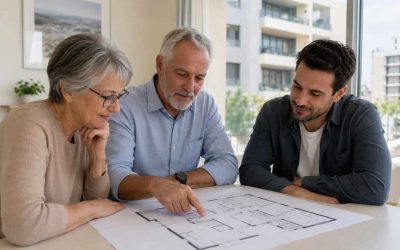 Retired couple considering an accessible apartment in Israel with family nearby