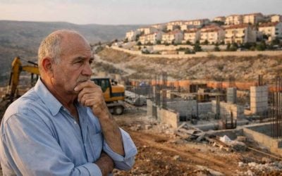 Construction cranes and financial ledger representing Israel land tender results