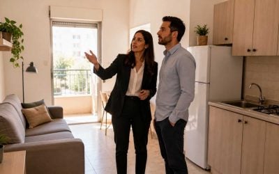 Investor viewing a compact Israeli rental apartment suited for easier tenant demand