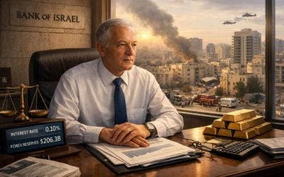 The Bank of Israel headquarters representing strong economic foundations and financial stability.