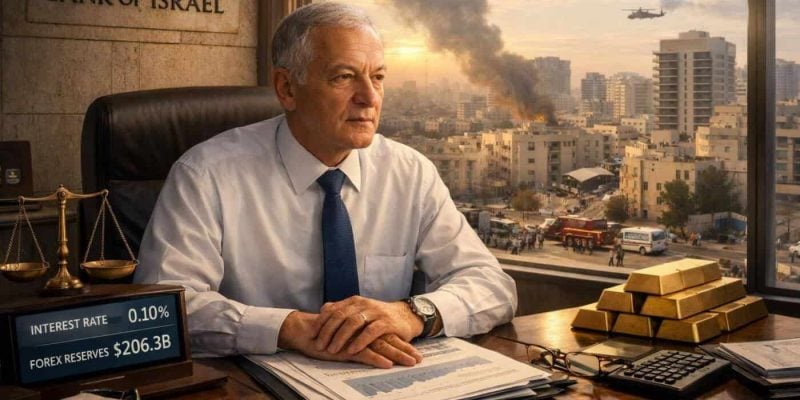 The Bank of Israel headquarters representing strong economic foundations and financial stability.