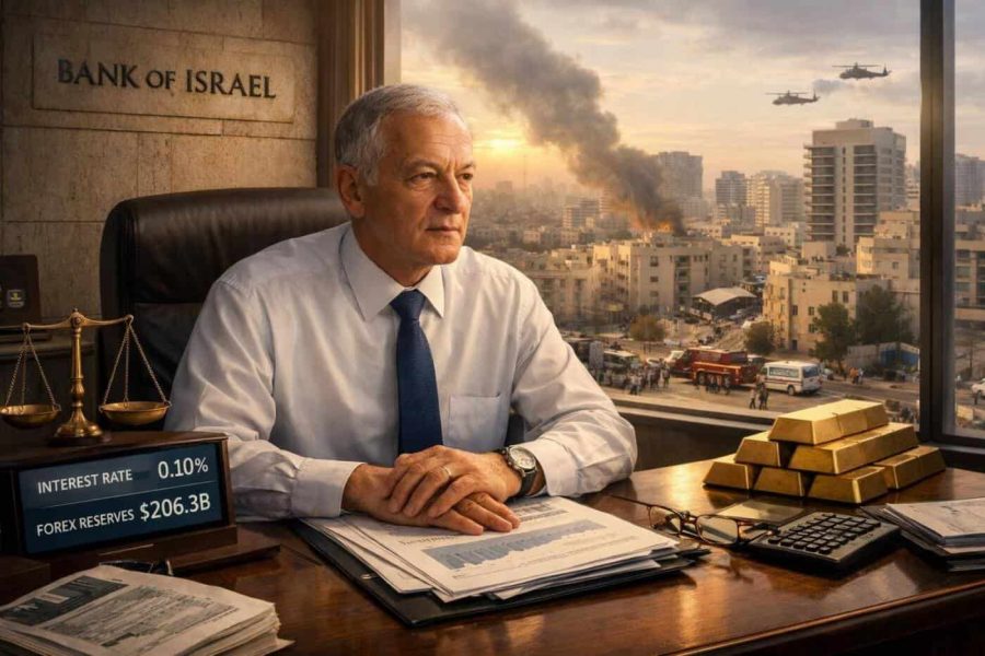 The Bank of Israel headquarters representing strong economic foundations and financial stability.