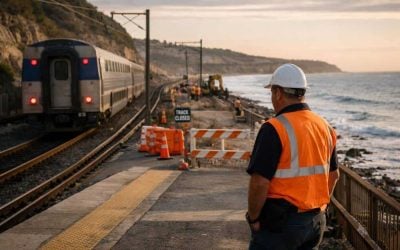 Coastal rail infrastructure maintenance and track upgrades