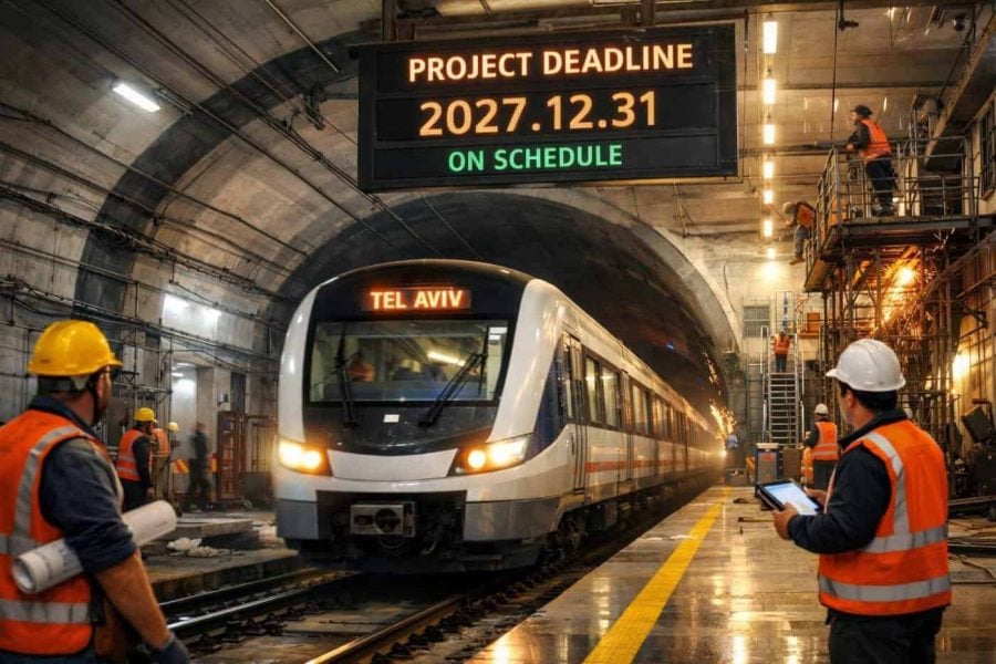 Construction visualization of the Tel Aviv Metro, Israel's largest infrastructure project