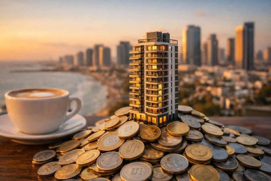 Modern Tel Aviv skyline representing real estate tokenization and digital property investment in Israel