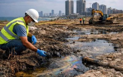 Construction site at Sde Dov development in Tel Aviv facing soil contamination challenges