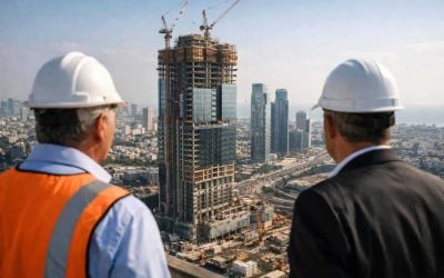 Rendering of the new Amot and Raved skyscraper project adding to the Tel Aviv skyline