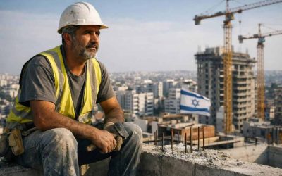 Modern Israeli residential skyline showing construction cranes and apartment buildings representing real estate market resilience