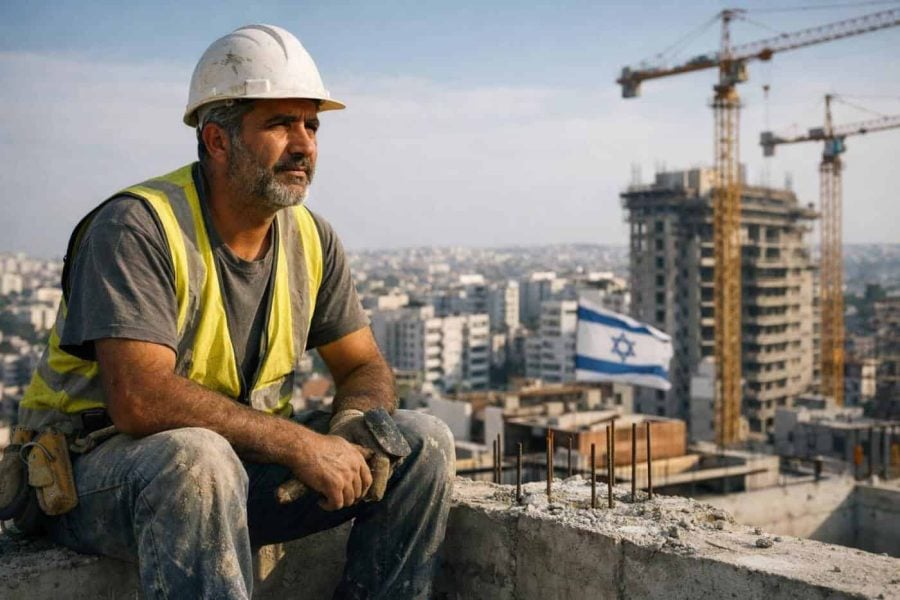 Modern Israeli residential skyline showing construction cranes and apartment buildings representing real estate market resilience