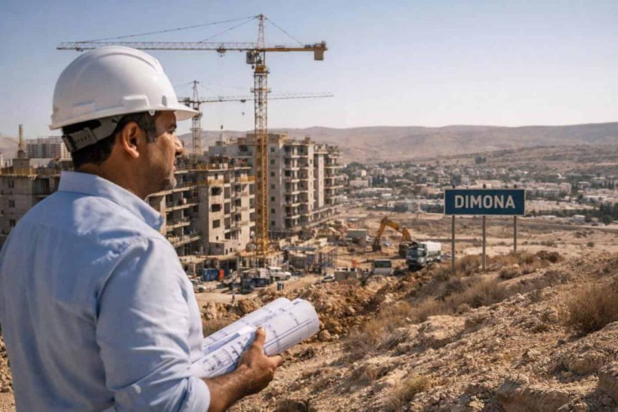 Yohananof supermarket branch and commercial real estate development in Dimona, Negev