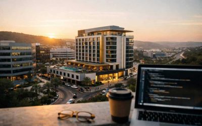 View of Yokneam high-tech park expansion and new hotel construction