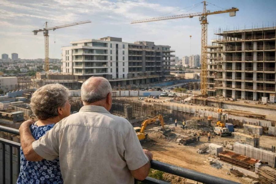 Architectural rendering of the new 800 million NIS Longevity Hub for seniors in Kiryat Motzkin